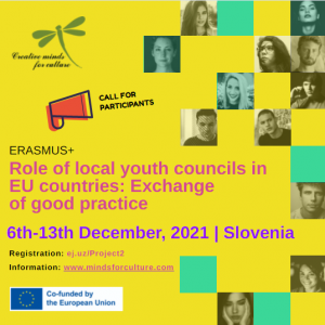Atvērta pieteikšanās Erasmus+ mācībām “Role of local youth councils in EU countries: Exchange of good practice”